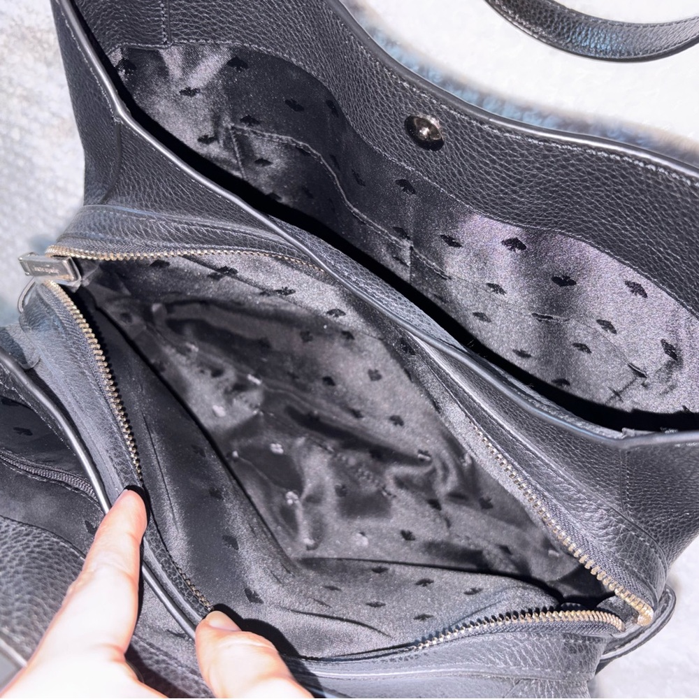 Kate Spade Black Leather Tote Bag - Picture 10 of 12